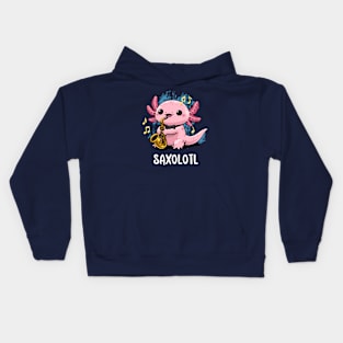 Saxy Axolotl Kids Hoodie